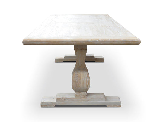 Libra Elm Dining Table White Washed