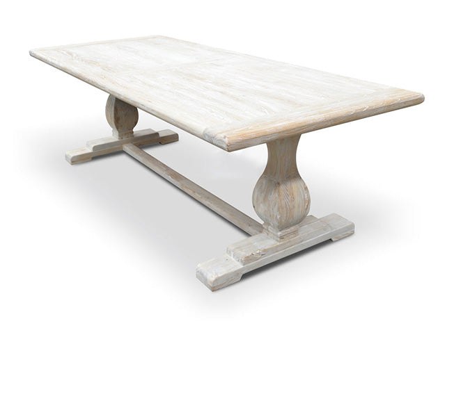 Libra Elm Dining Table White Washed