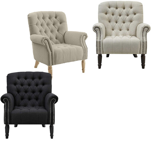 Stamford Buttoned Armchair – 3 Colour Options – BUY2+ SAVE