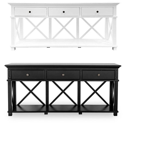 Virginia 3 Drawer Console – Black or White