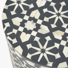 Load image into Gallery viewer, Indira Bone Inlay Side Table Grey/White – OTHER COLOURS AVAILABLE
