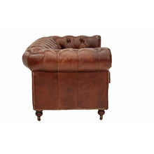 Load image into Gallery viewer, Worn Charcoal Leather Chesterfield – 2 or 3 Seater – 2 Colour Options
