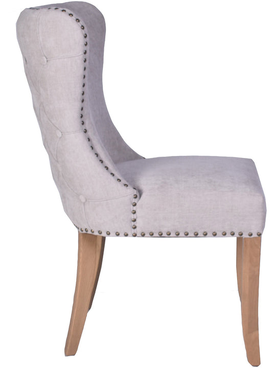 Nellie Grey Linen Chair – Set of 2