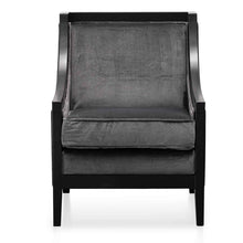 Load image into Gallery viewer, Roland Grey Velvet Chair
