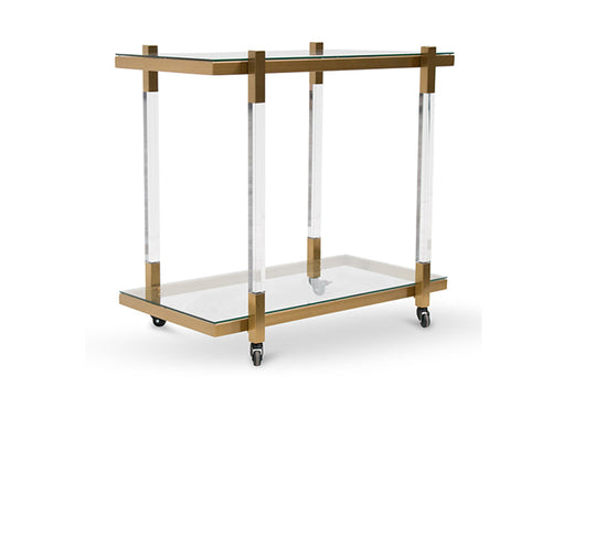 Lasso Glass Bar Cart