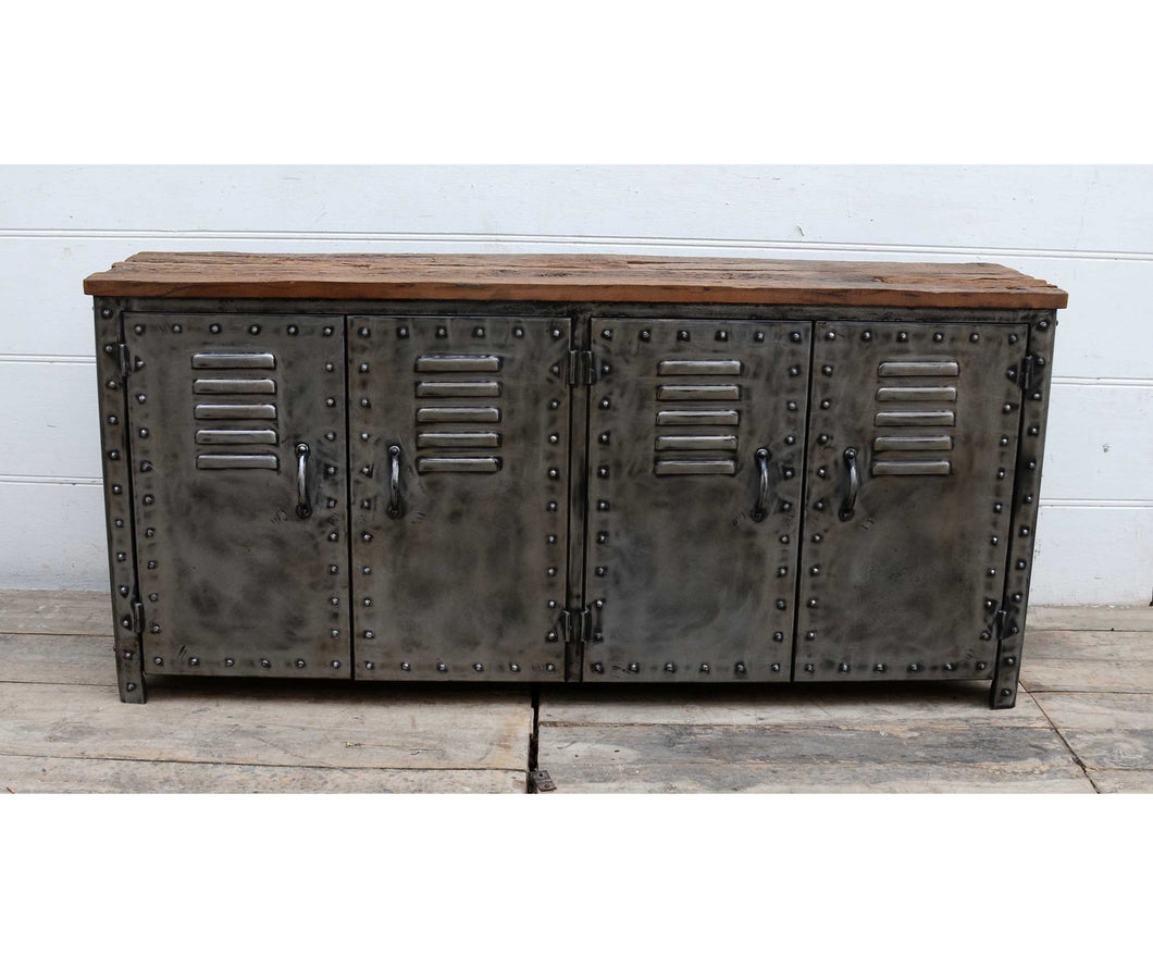 William Metal Locker with Timber Top