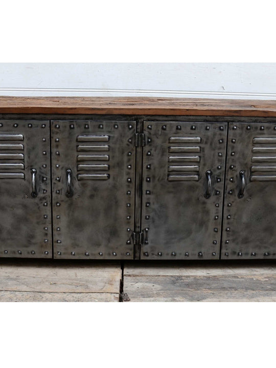 William Metal Locker with Timber Top