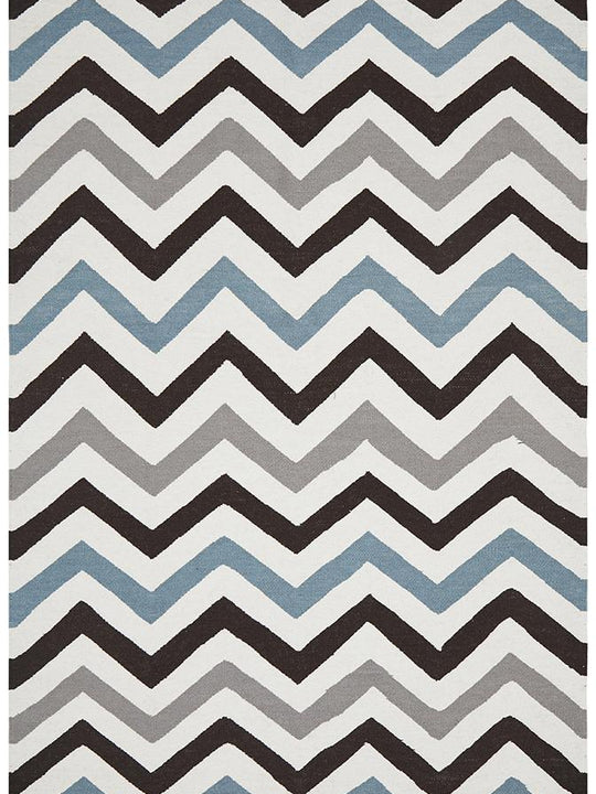 Triple Chevron Wool Kilim