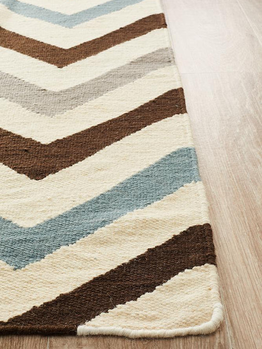 Triple Chevron Wool Kilim