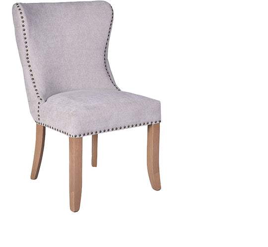 Nellie Grey Linen Chair – Set of 2