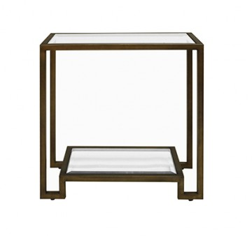 Dominic Nickel Side/Lamp Table - Bronze or Nickel Plated