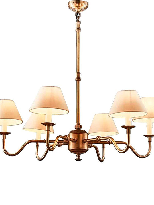 Charlotte 6 Arm Chandelier – Antique Brass