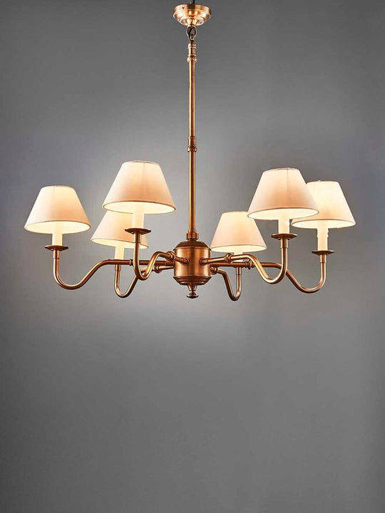 Charlotte 6 Arm Chandelier – Antique Brass