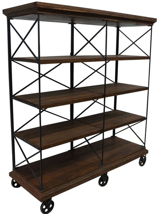 Rustic Double Bookcase