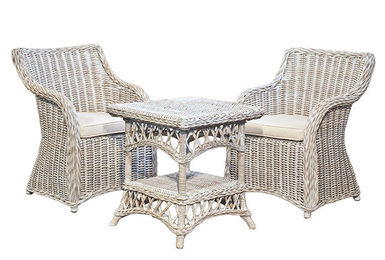 Roman 3 Piece Setting Natural Wicker